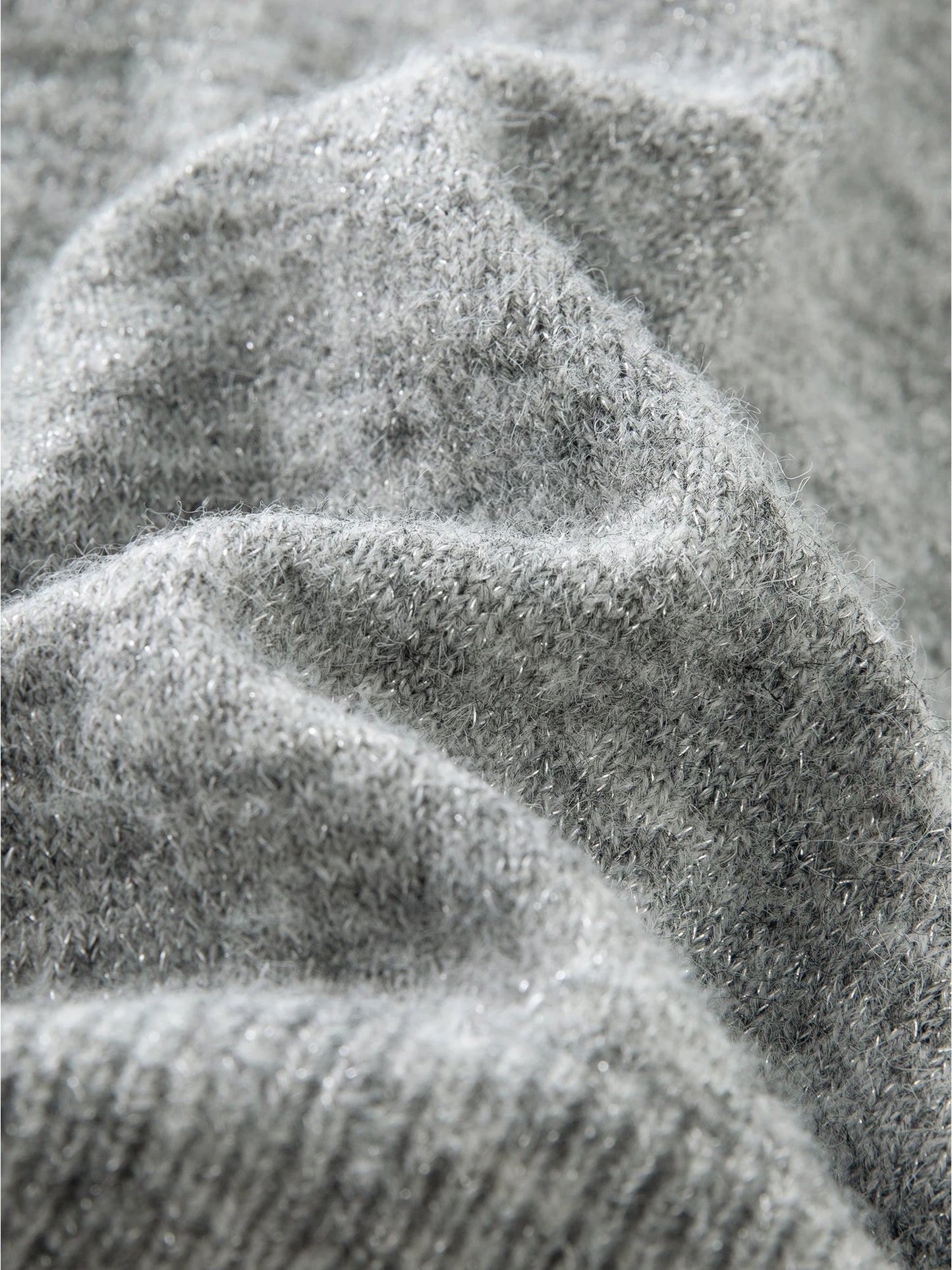 Grey Drop Shoulder Crew Sweater