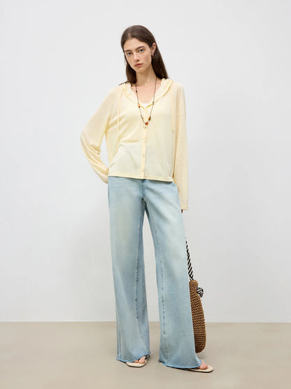 Pale Wash Wide Leg Jeans
