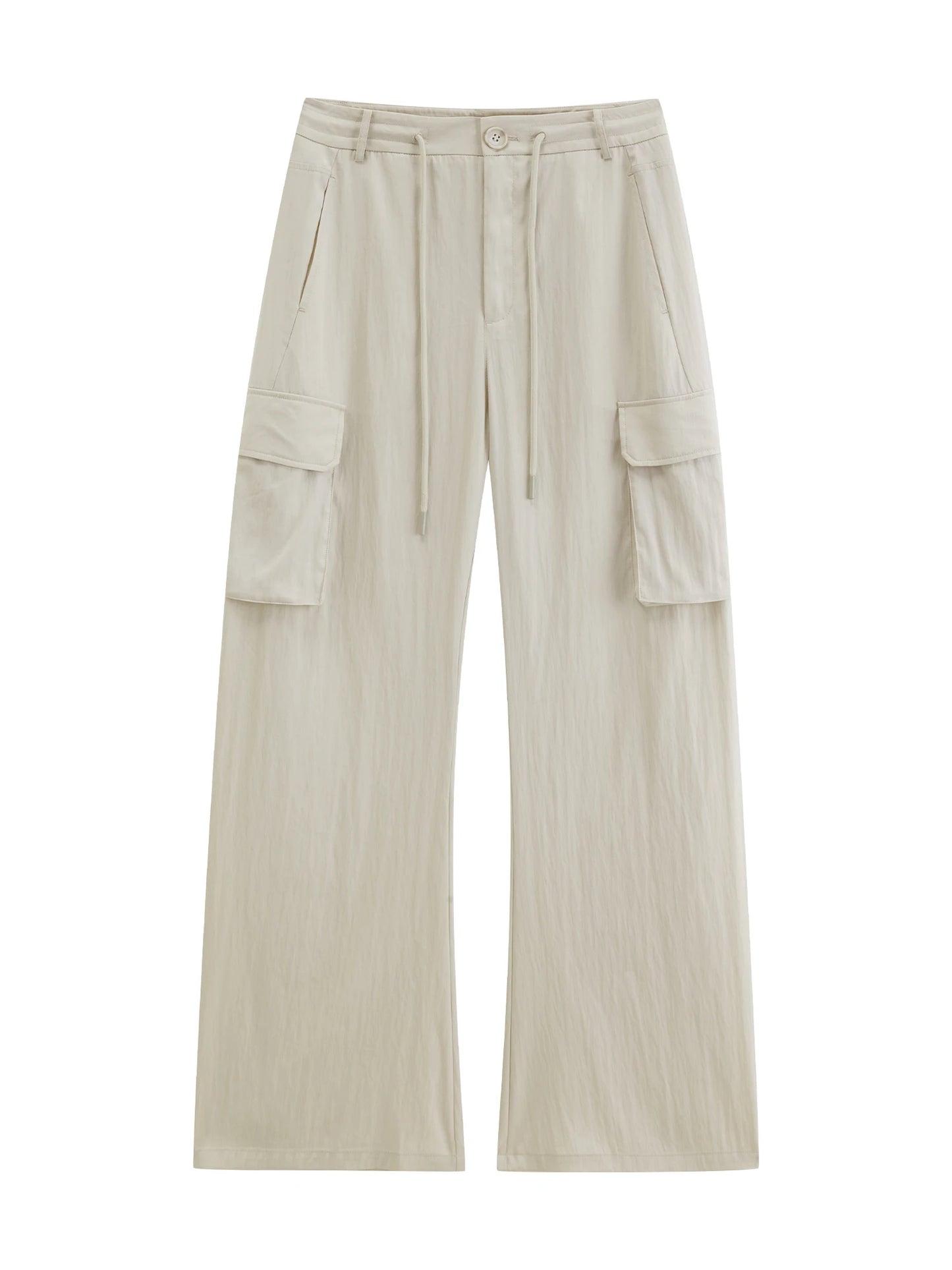 Brown Drawstring Cargo Pants