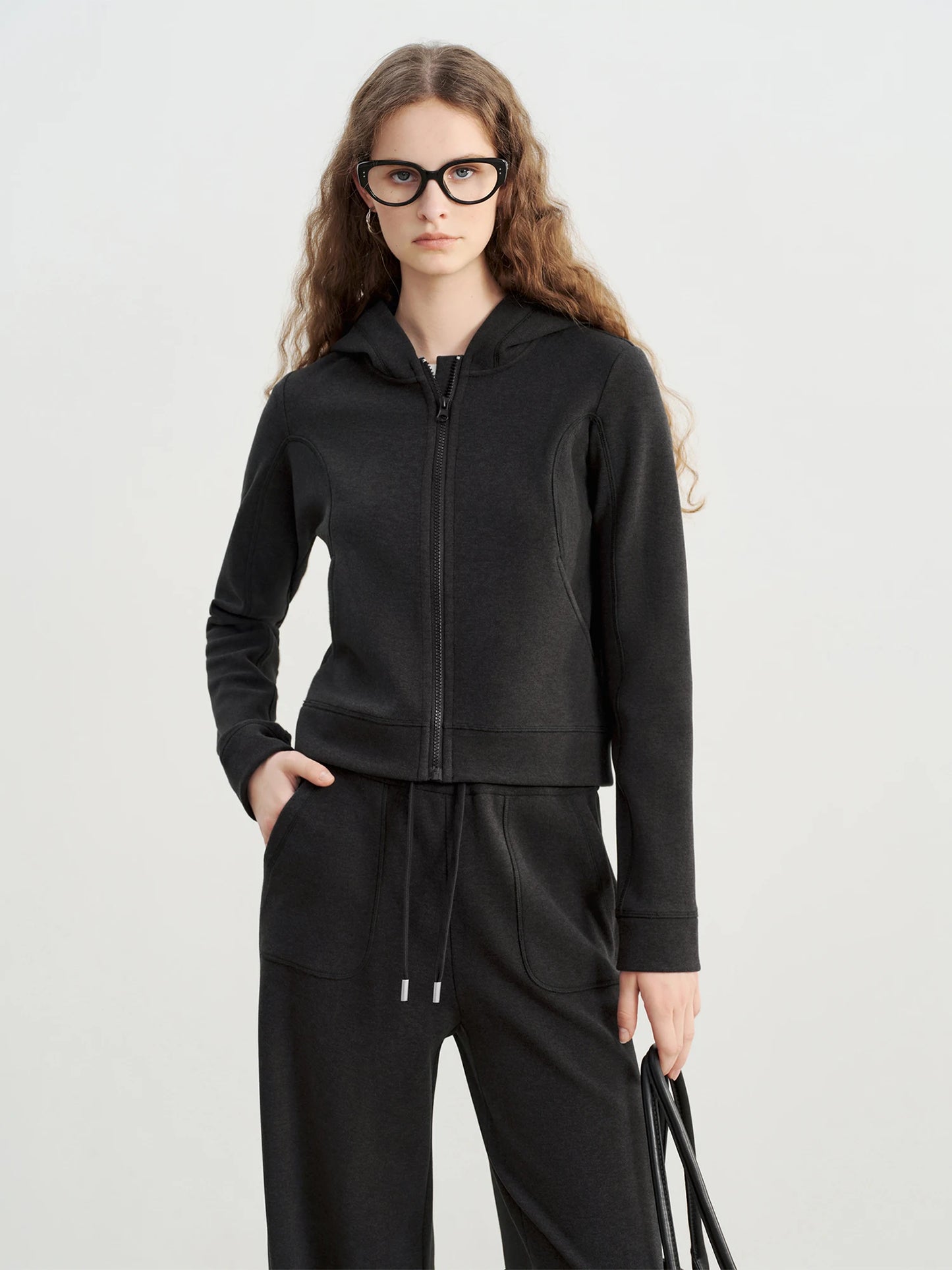 Velour Cardigan Wide Leg Set