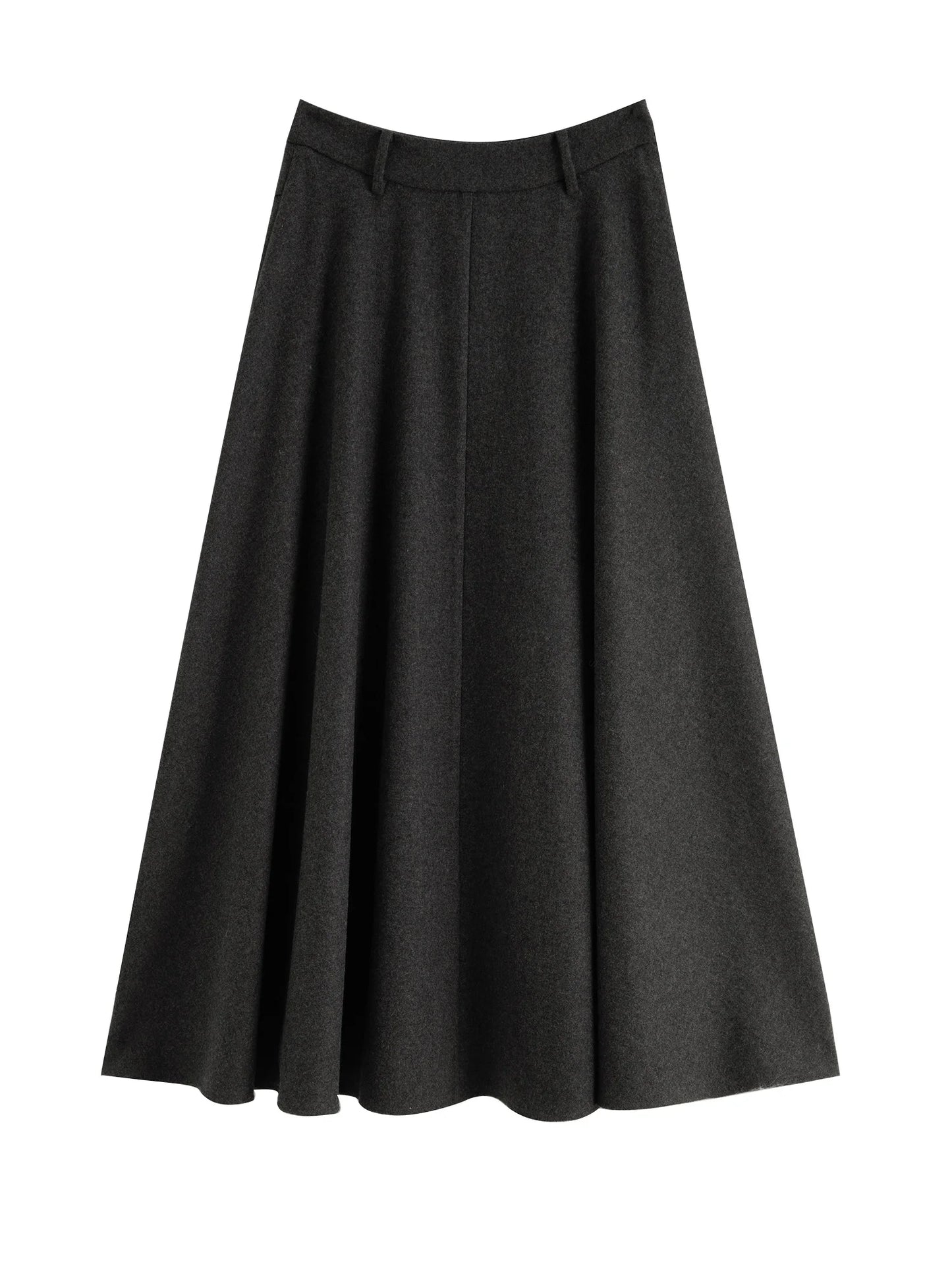 Charcoal Asymmetric A-Line Skirt
