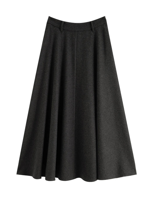 Charcoal Asymmetric A-Line Skirt