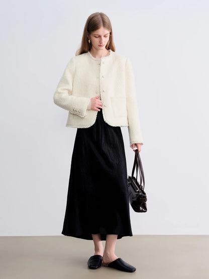 Ivory Sequin Tweed Jacket
