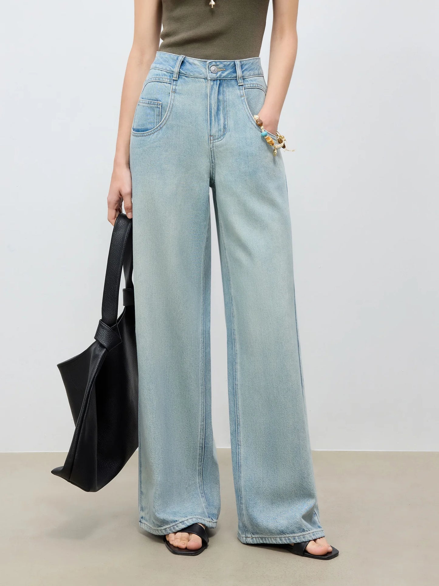 Light Wash Wide Leg Jeans