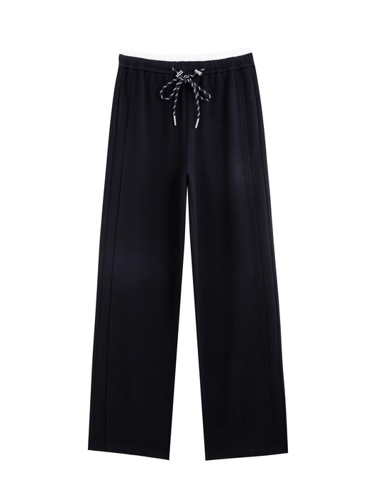 Grey Tapered Draped Trousers