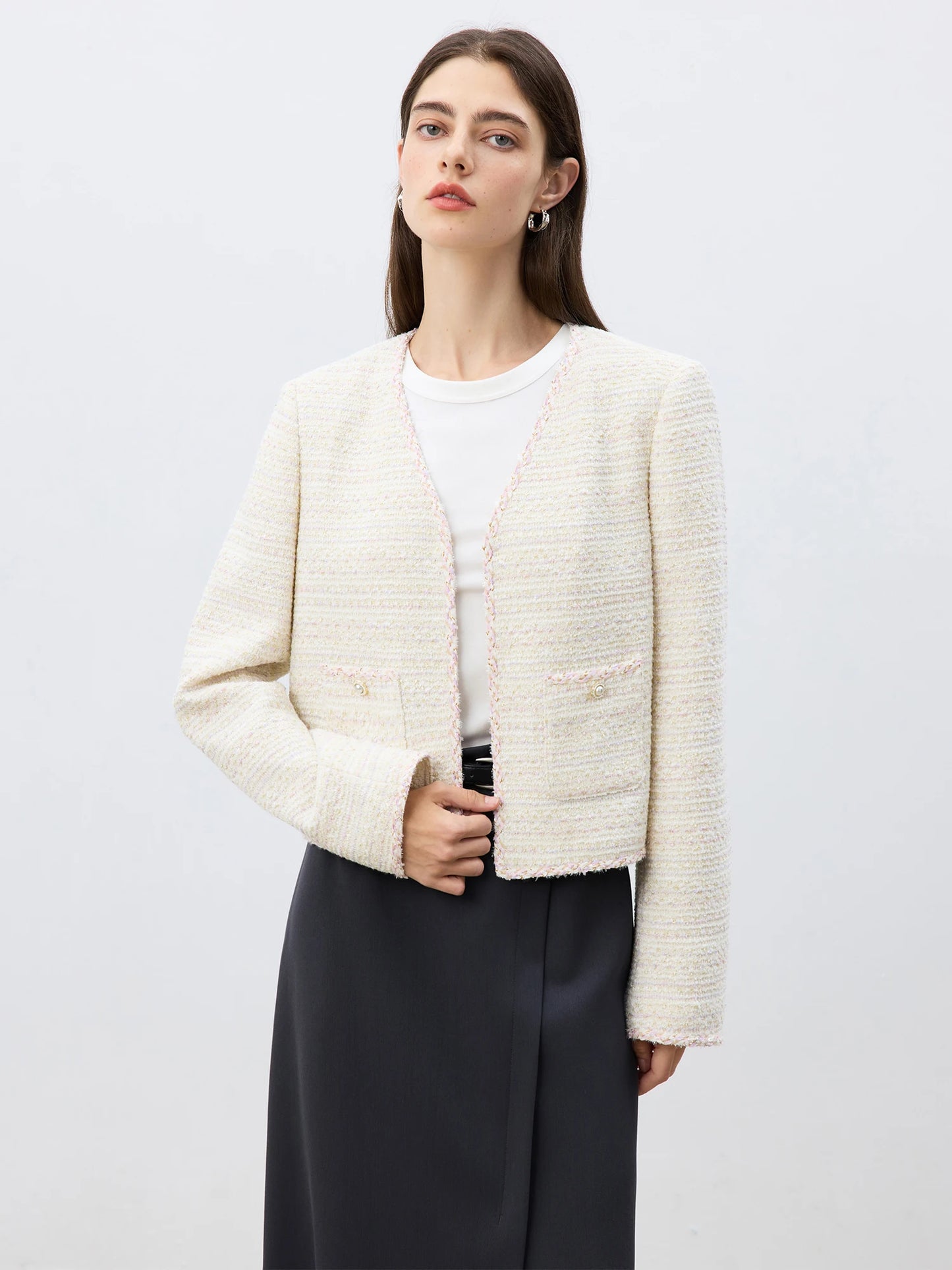 Ivory Embroidered Short Jacket