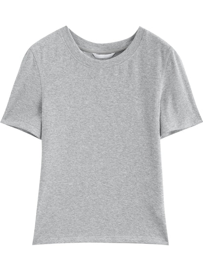 Mocha Waist Cinched Crew Neck Tee