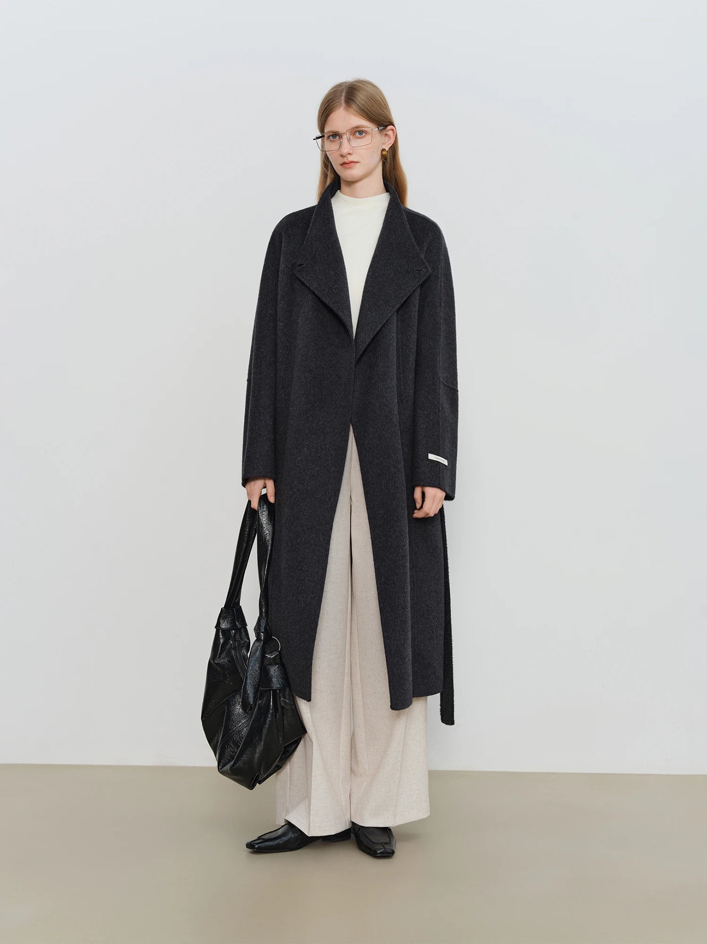 Ivory Camel Wool Blend Coat
