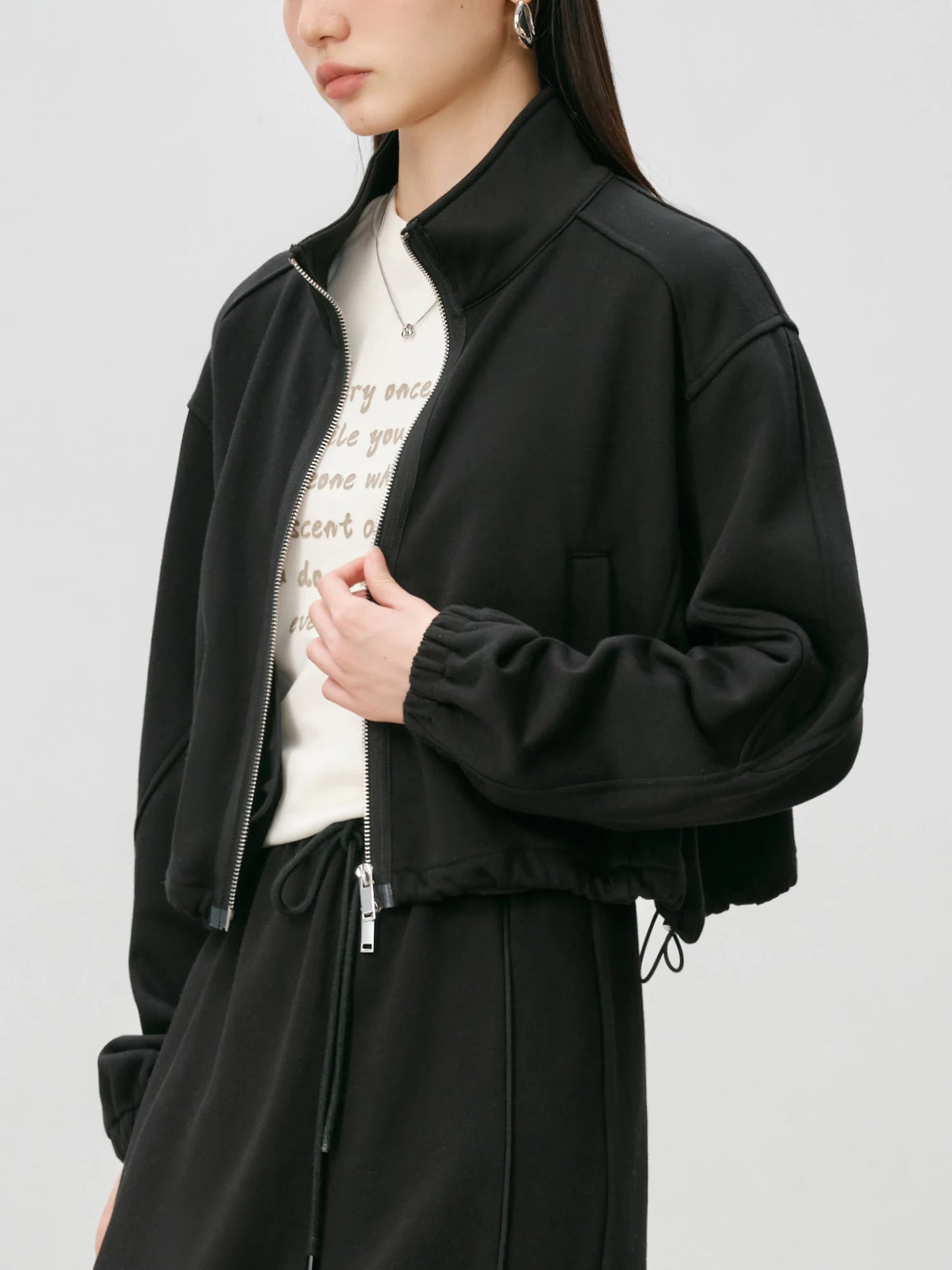 Cropped Hoodie Skirt Set