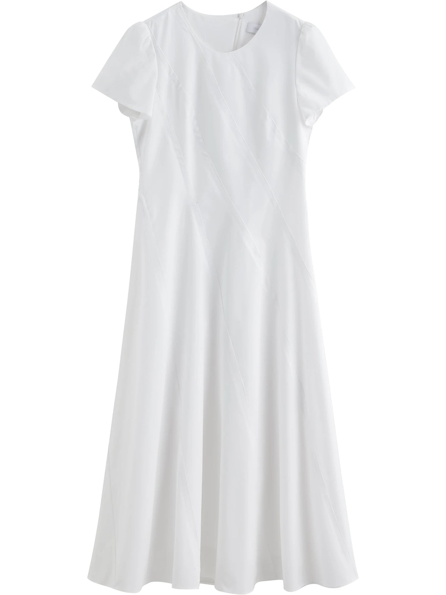 Blue Short Sleeve Flare Dress