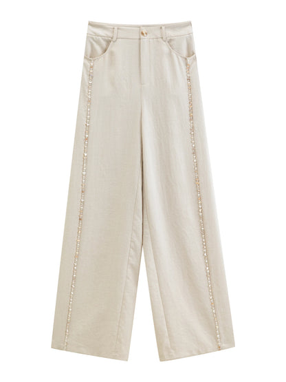 Shell Trim Vest Pants Set