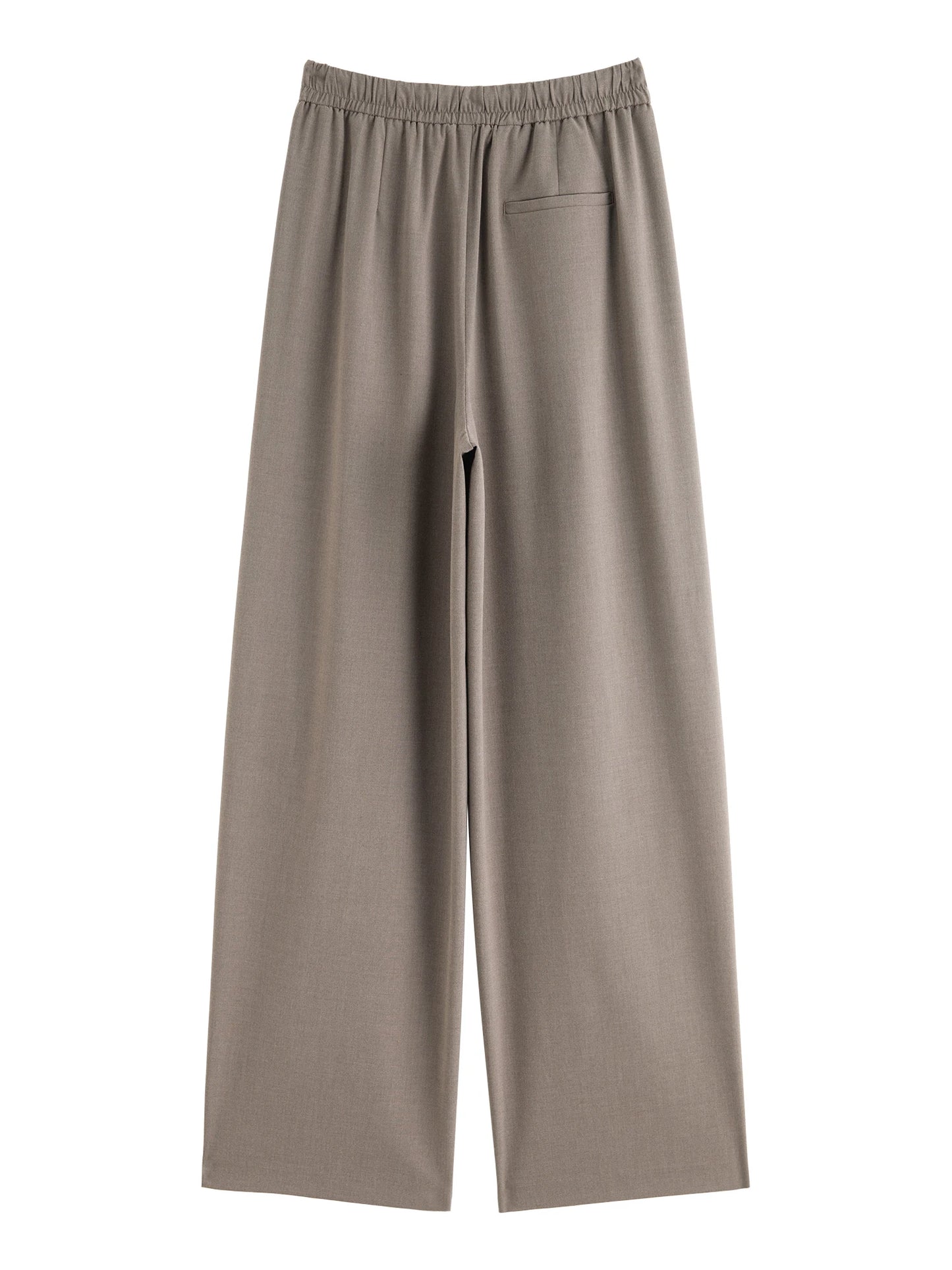 Charcoal Drawstring Wide Leg Pants