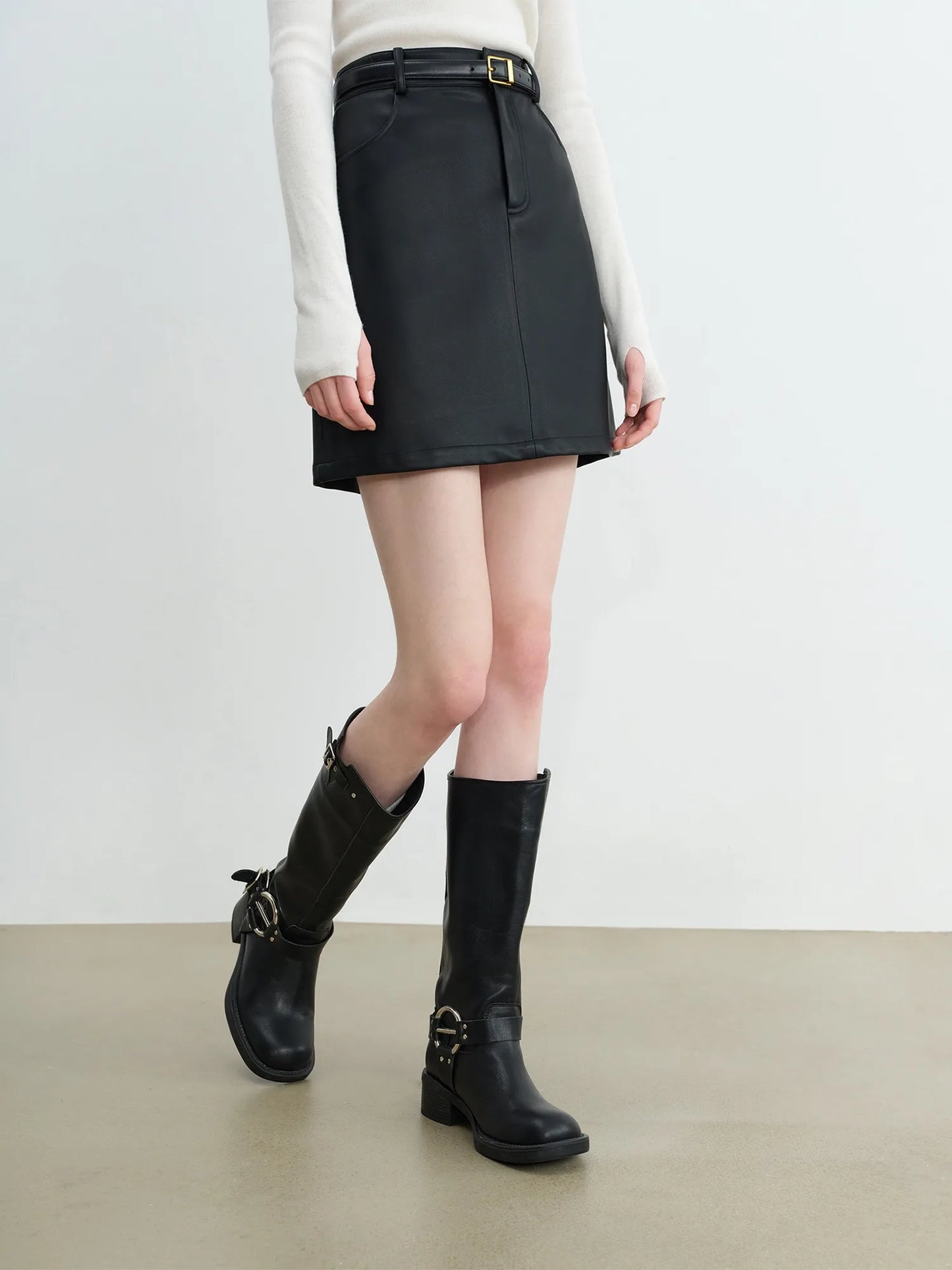 Textured Jacket Mini Skirt Set