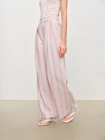 Bandeau Striped Pants Set