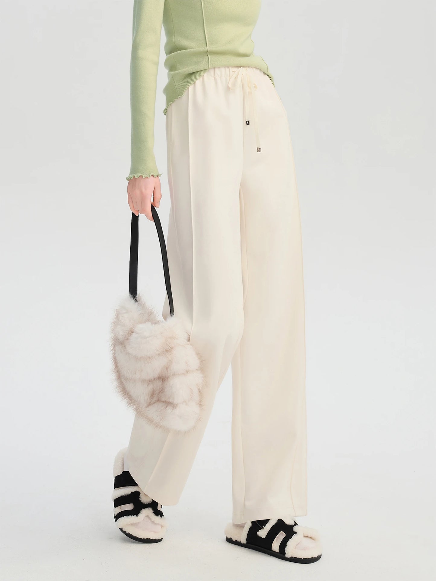 Plush Faux Fur Shoulder Tote Bag