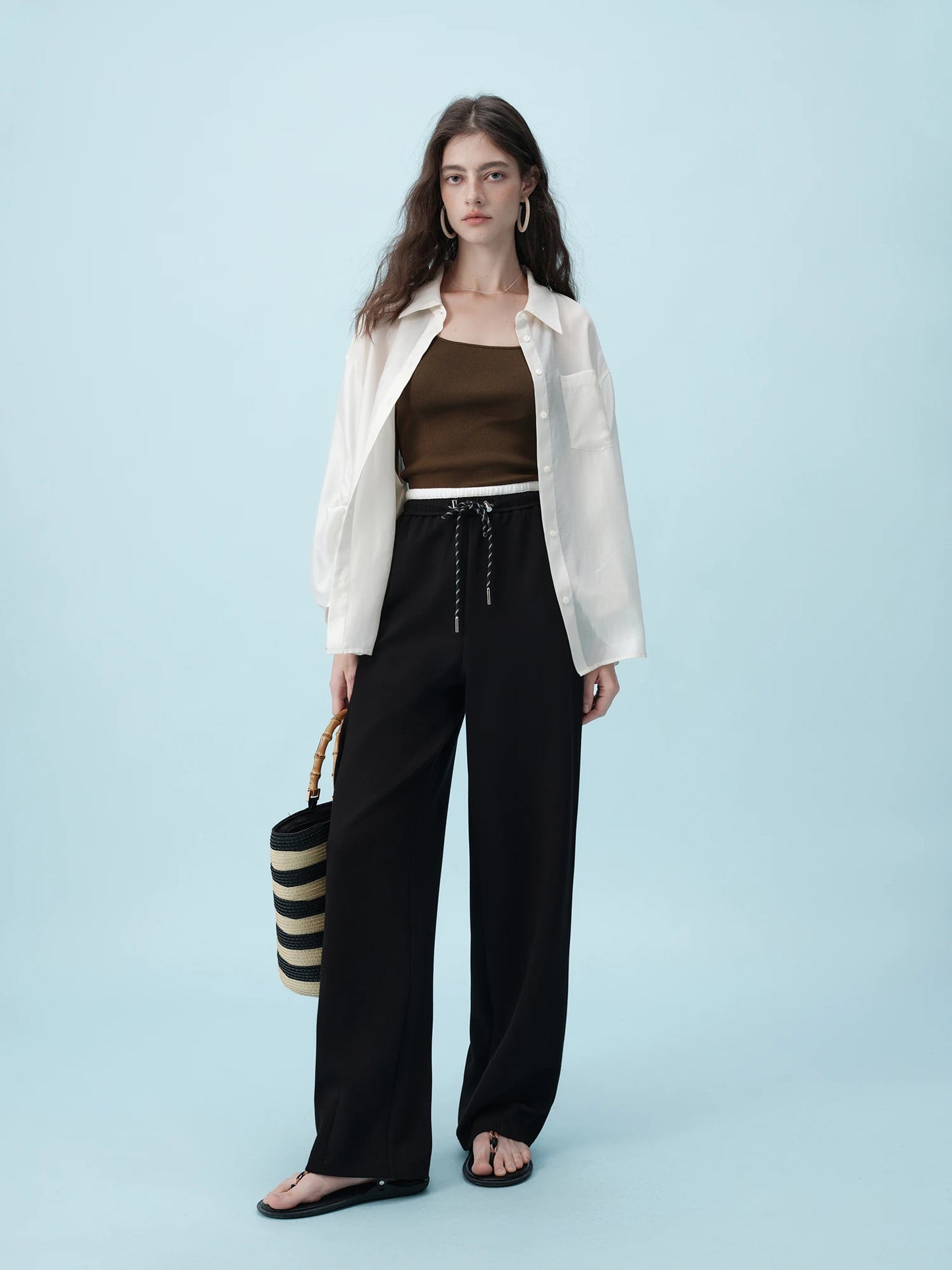 Grey Tapered Draped Trousers
