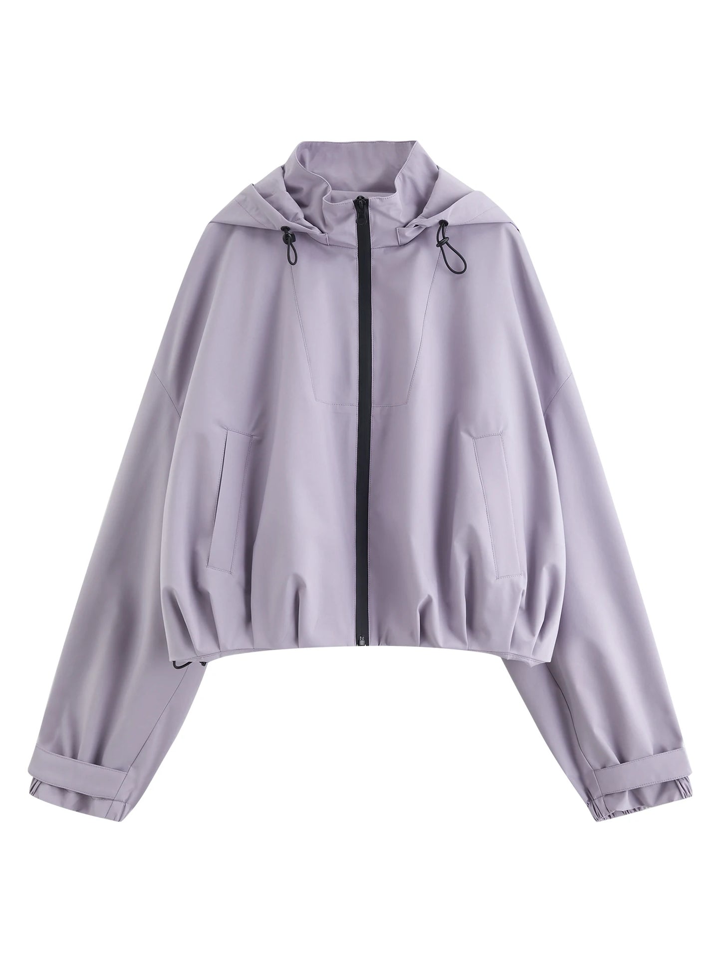 Lavender Hooded Jacket Skirt Set