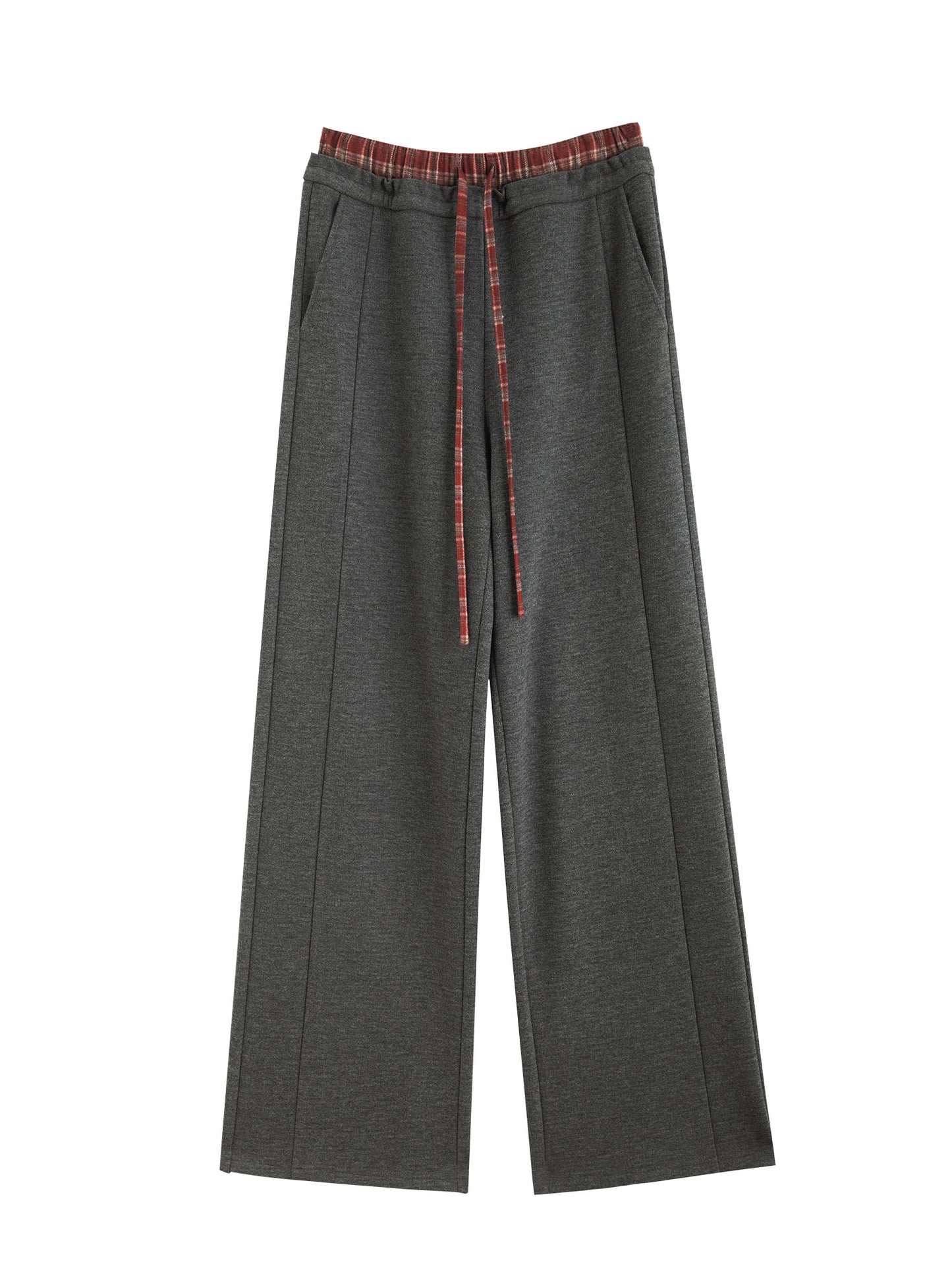Plaid Patchwork Wide Leg Set