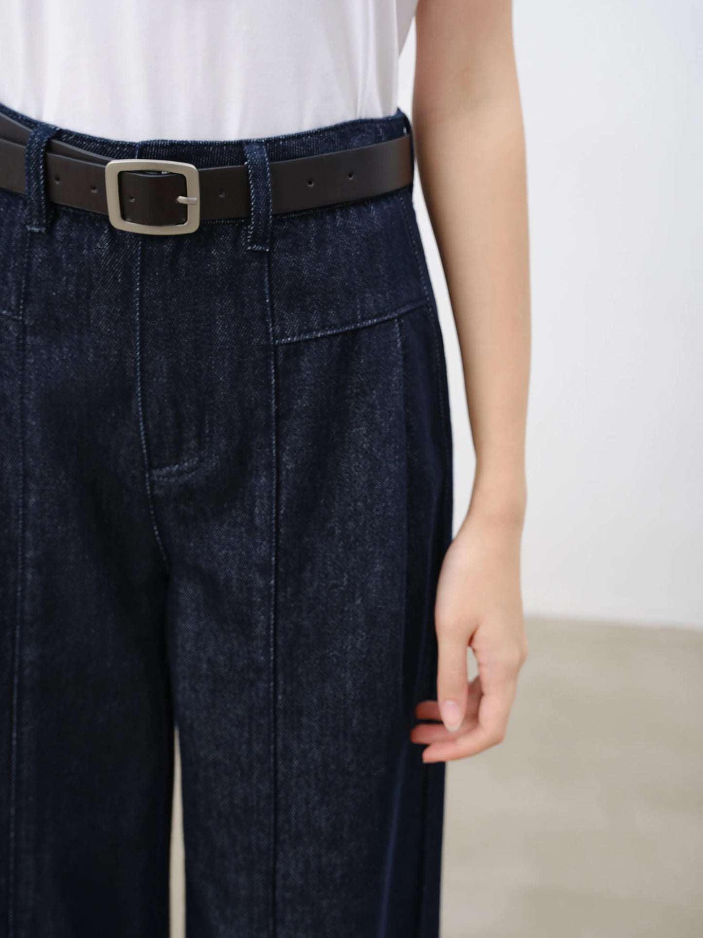 Indigo Straight Wide Leg Jeans