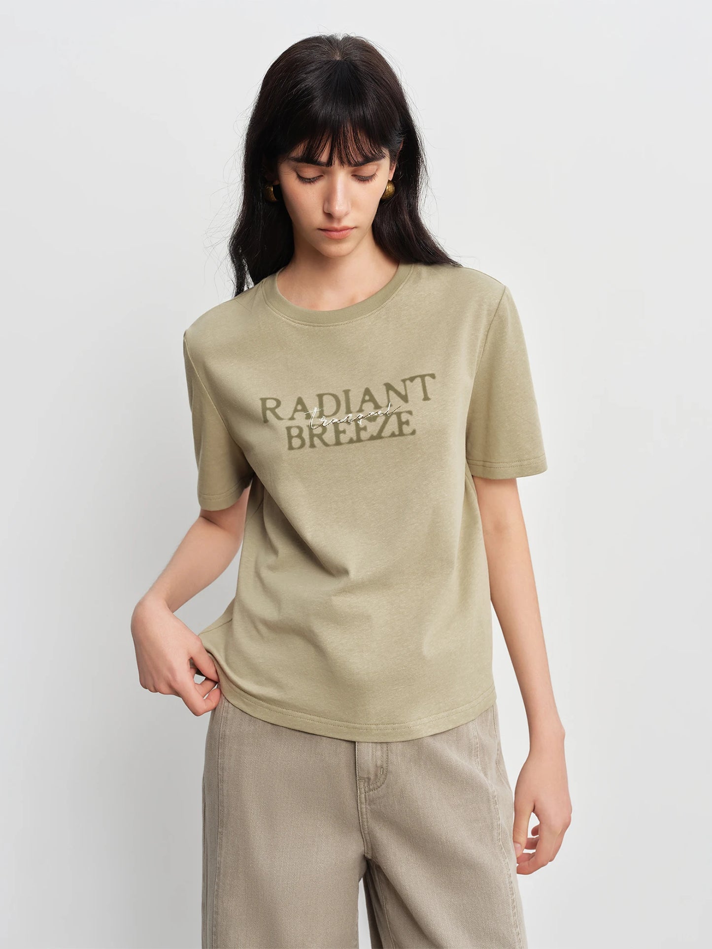 White Red Letter Graphic Tee