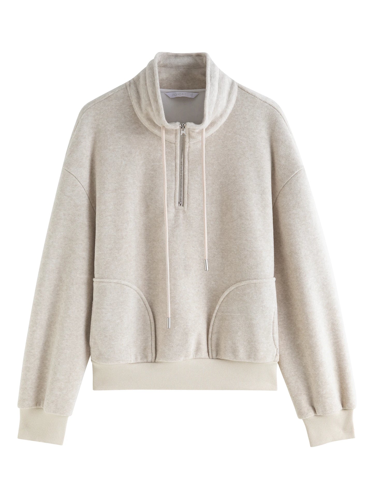 Stand Collar Sweatshirt Pants Set