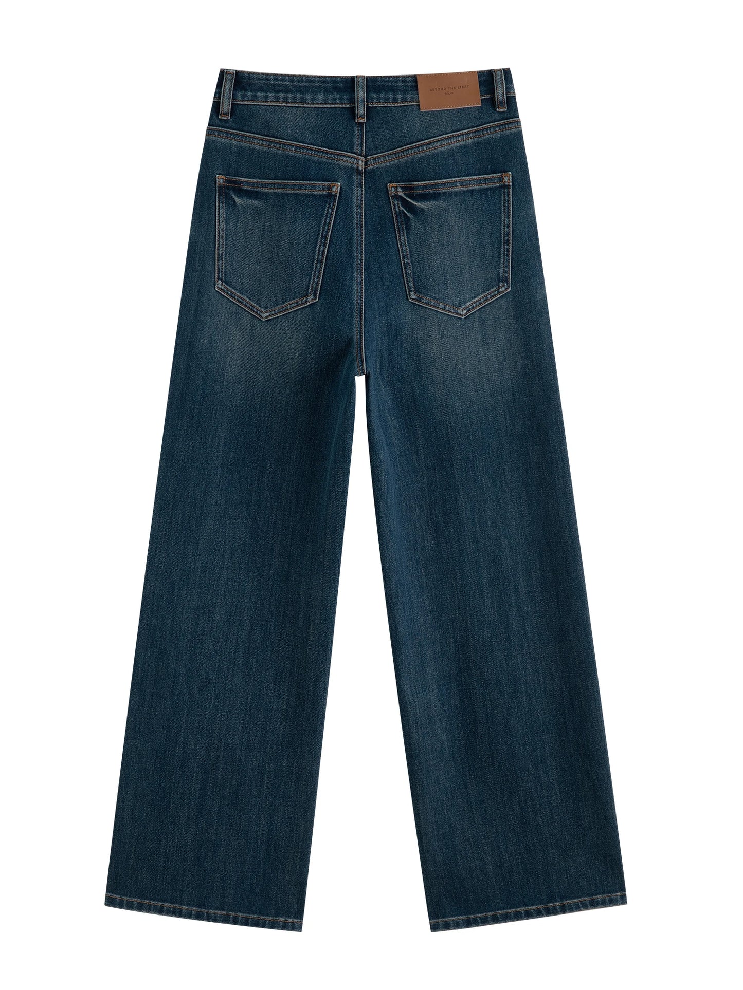 Teal Wash Straight Leg Jeans