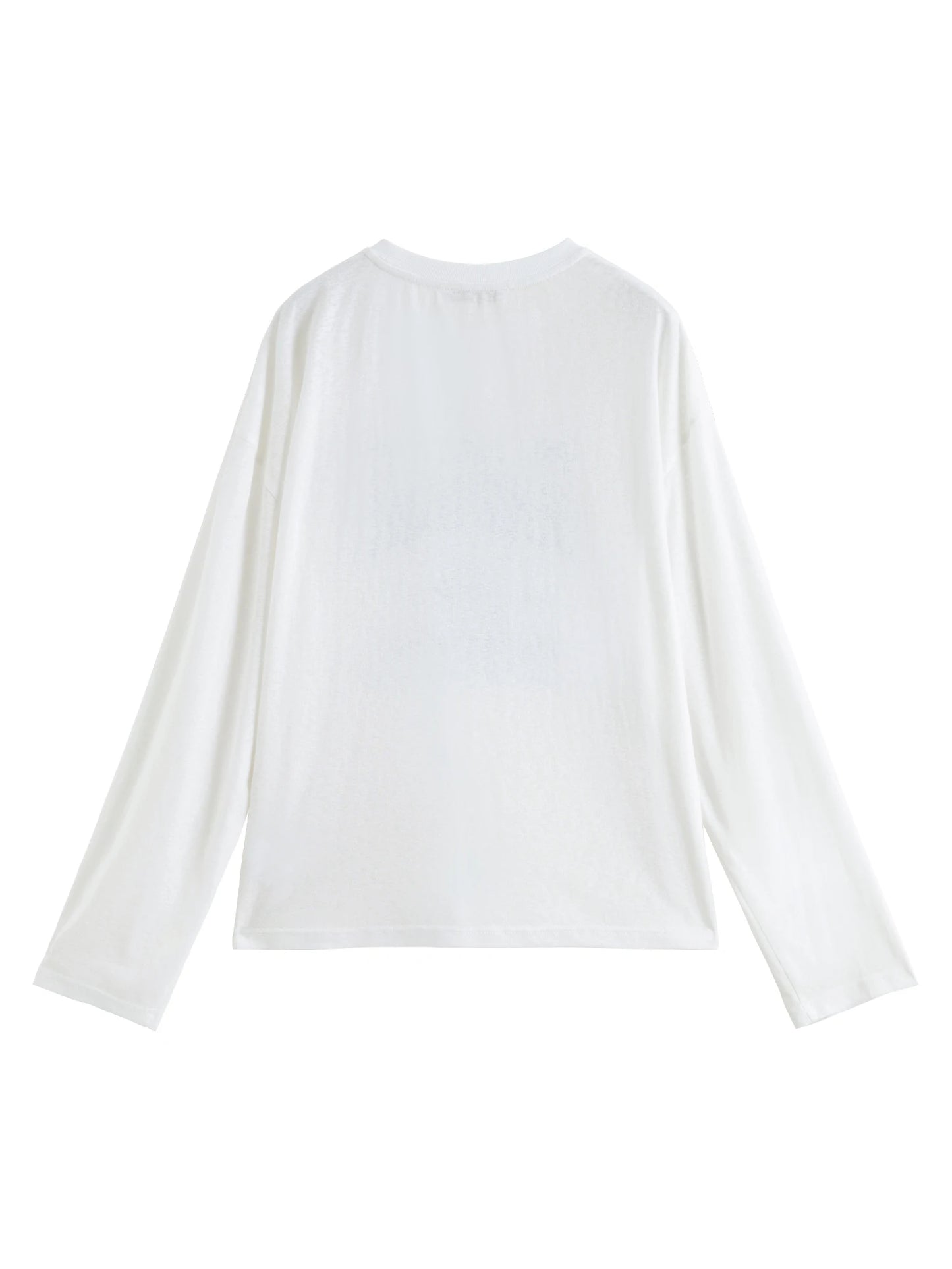 White Graphic Long Sleeve Tee