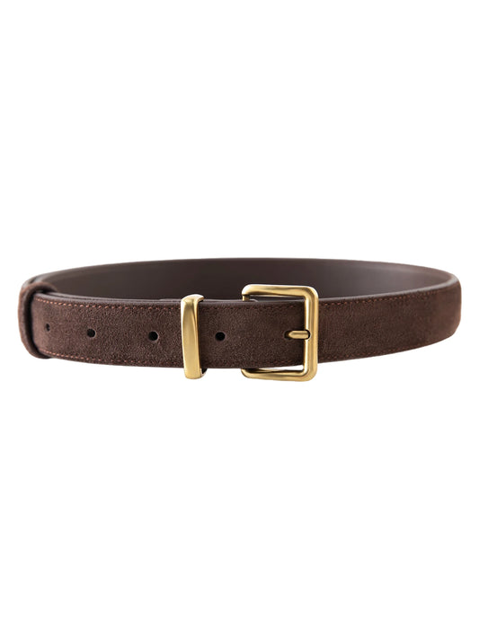 Brown Leather Buckle Belt