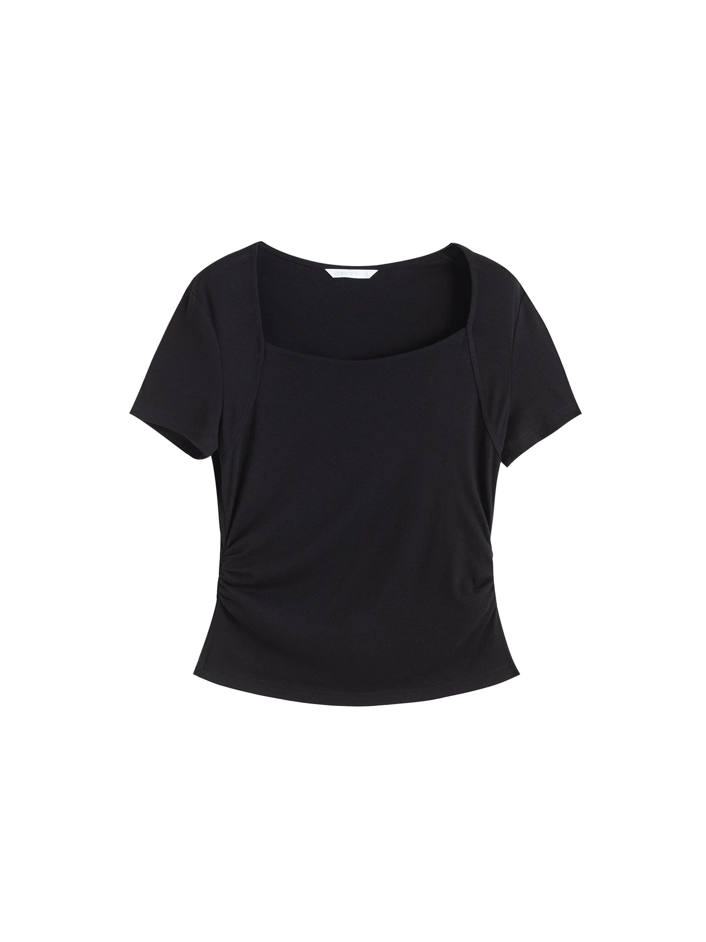 Olive Square Neck Slim Tee