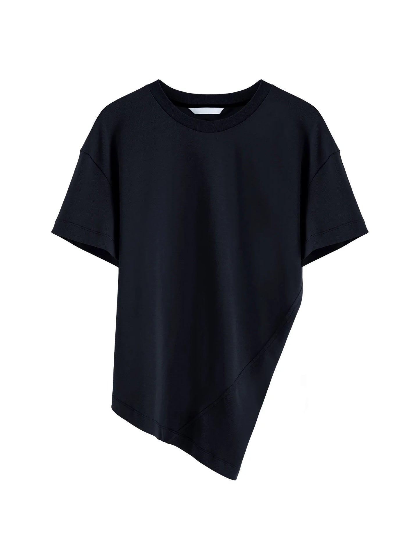 Charcoal Asymmetric Drape Tee