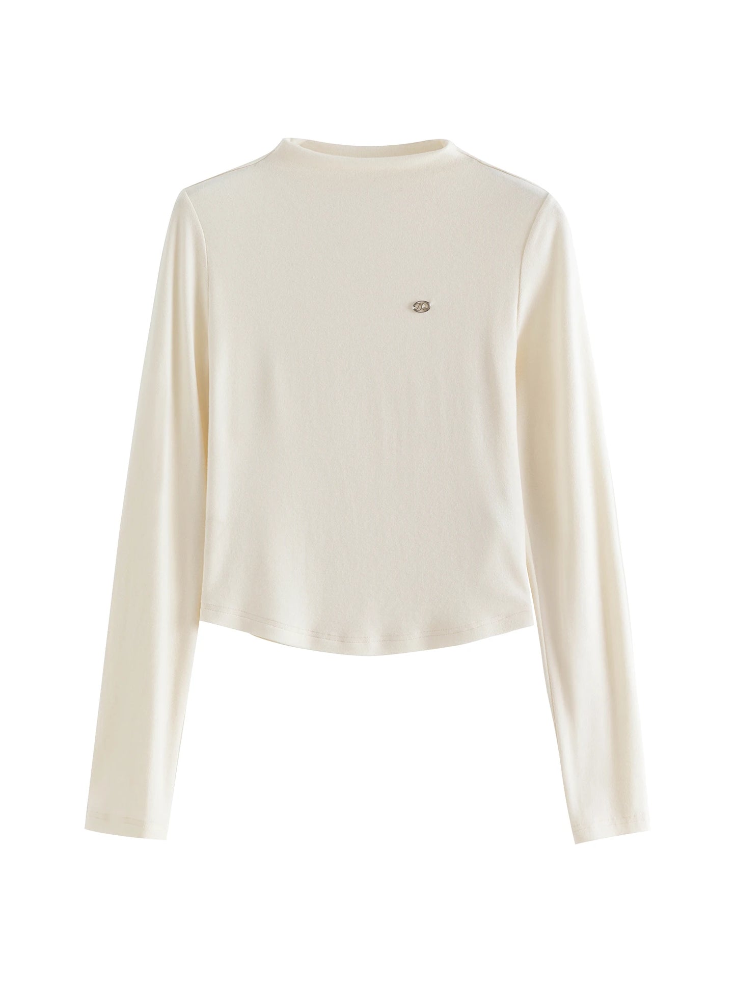 Ivory Mock Neck Knit Top