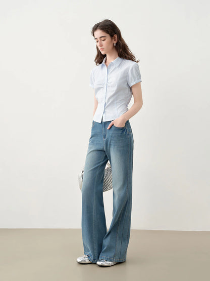 Light Blue Side Pocket Flare Jeans