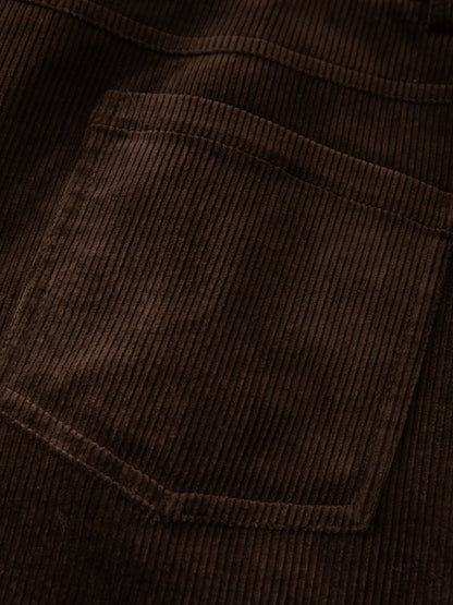 Brown Corduroy Flared Pants