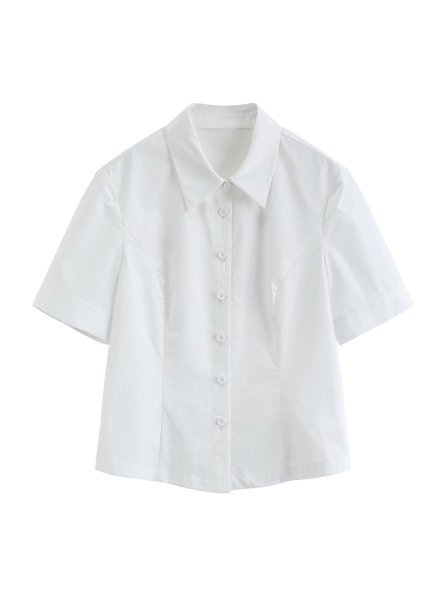 Pale Blue Fitted Button Shirt