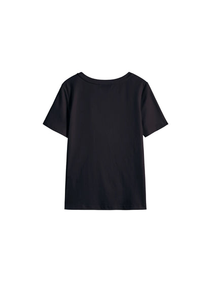 White Front Knot Short Sleeve Tee