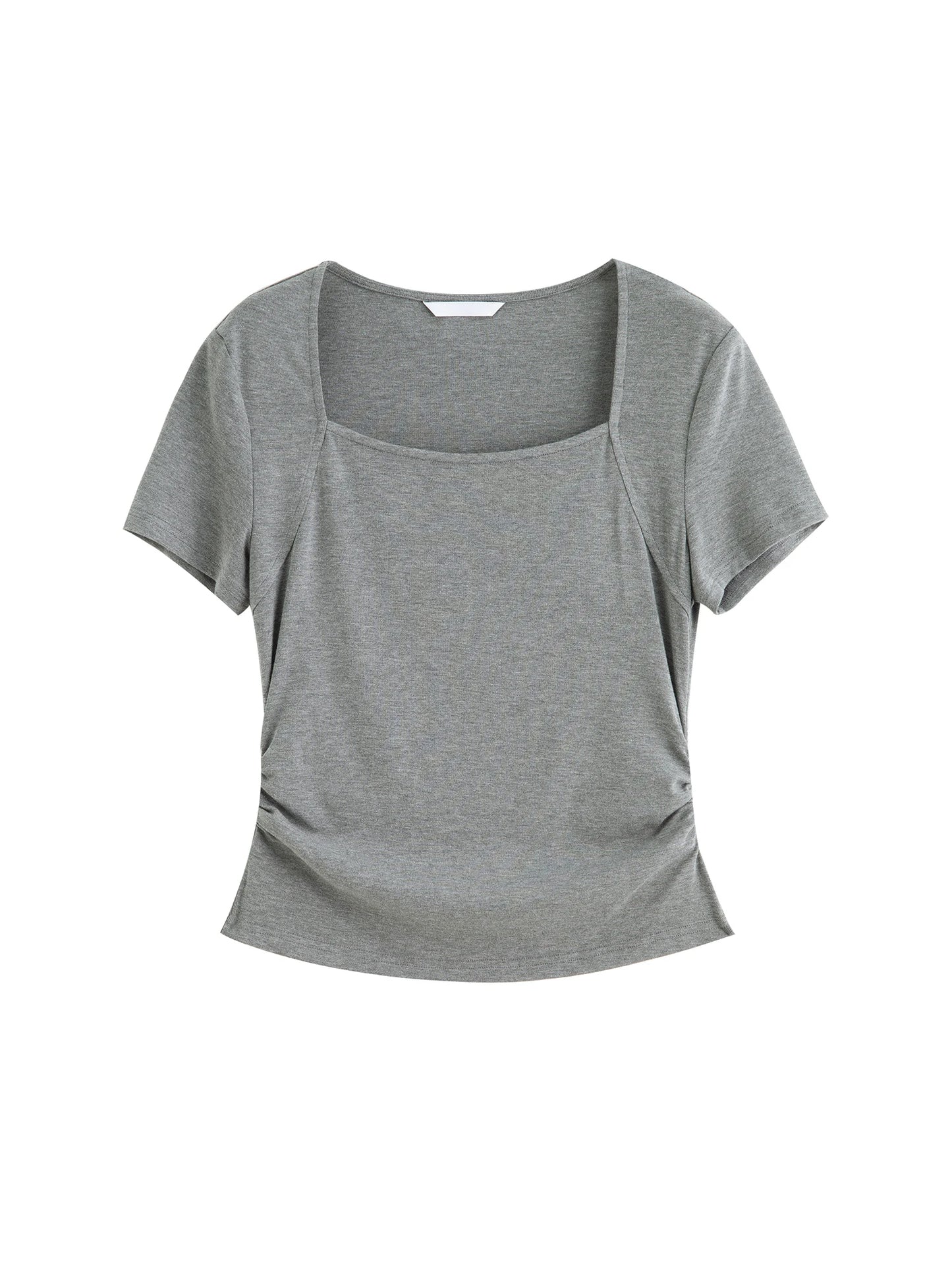 Olive Square Neck Slim Tee