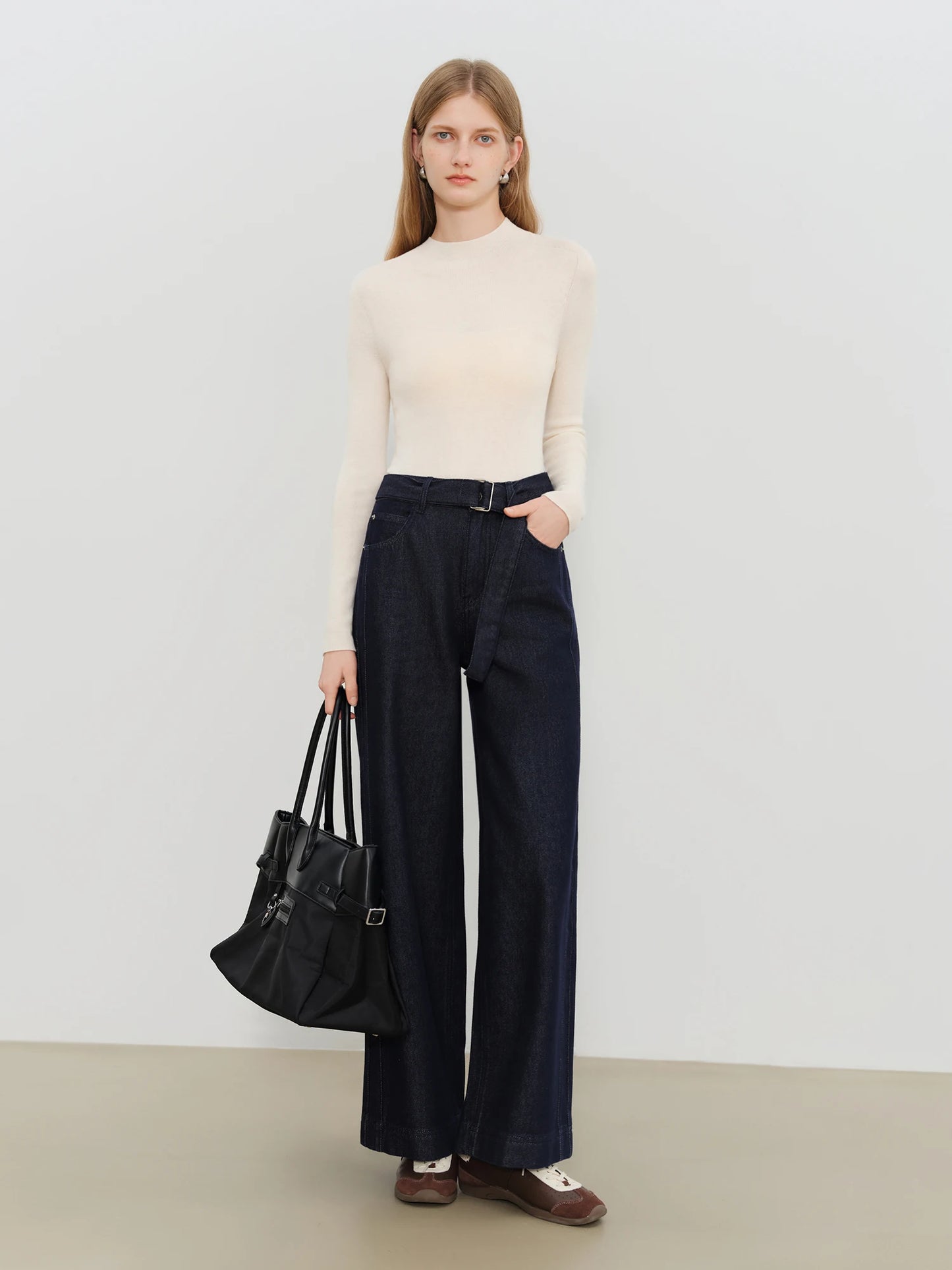 Dark Indigo Front Seam Jeans