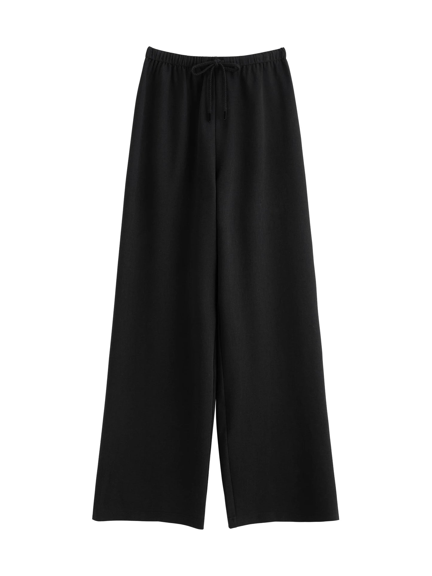 Taupe Drawstring Wide Leg Pants