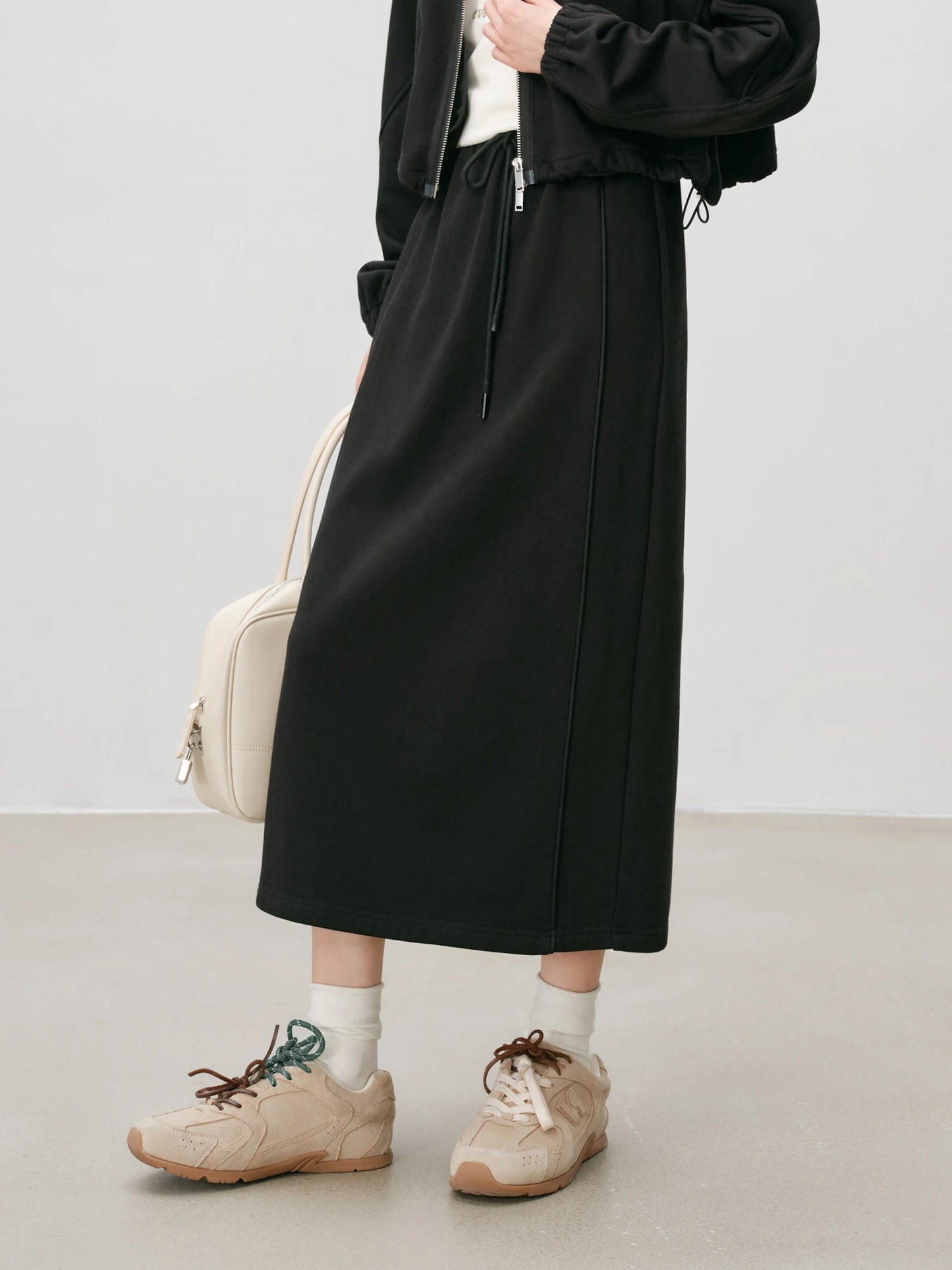 Cropped Hoodie Skirt Set