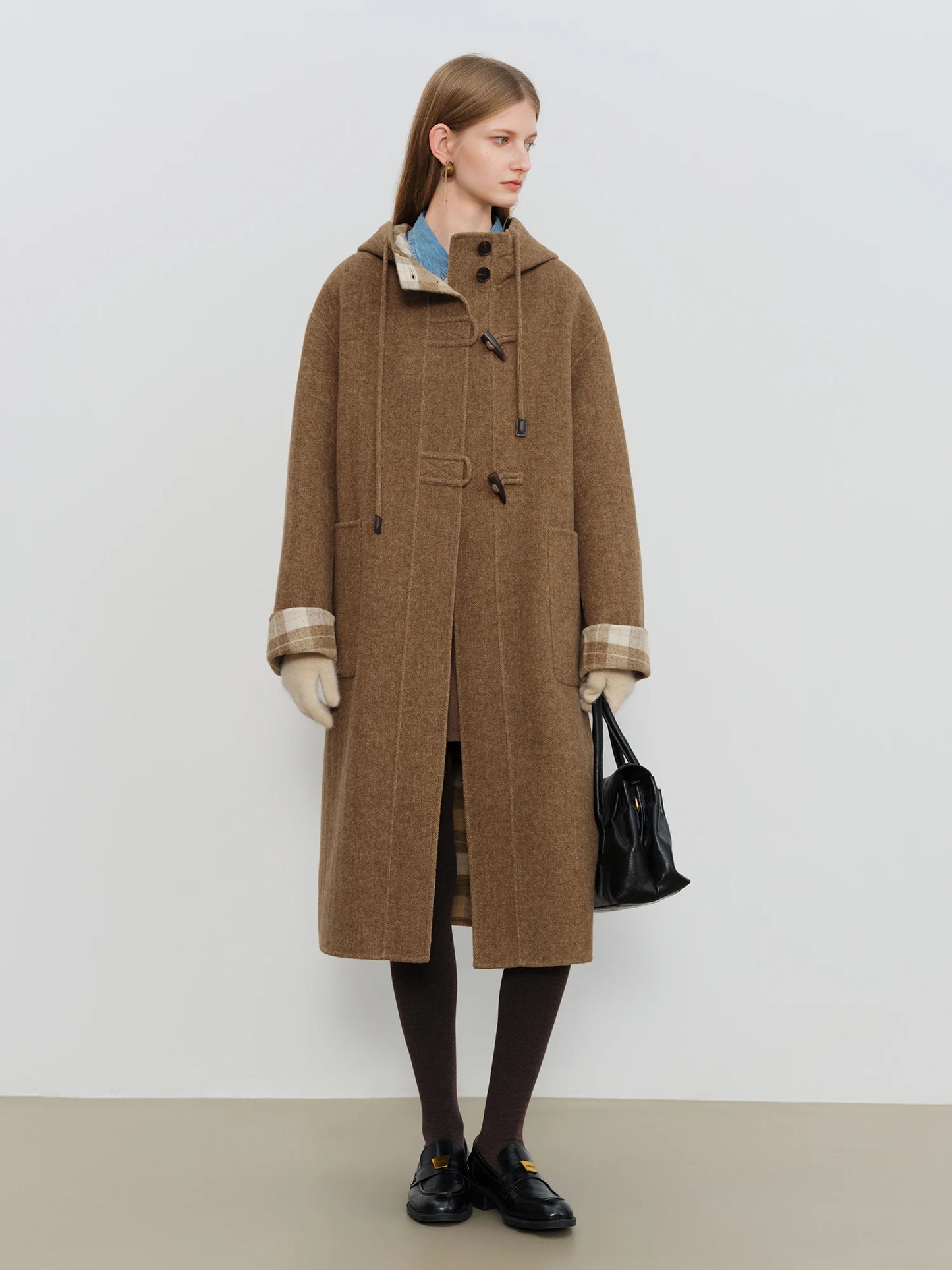 Horn Button Wool Blend Coat
