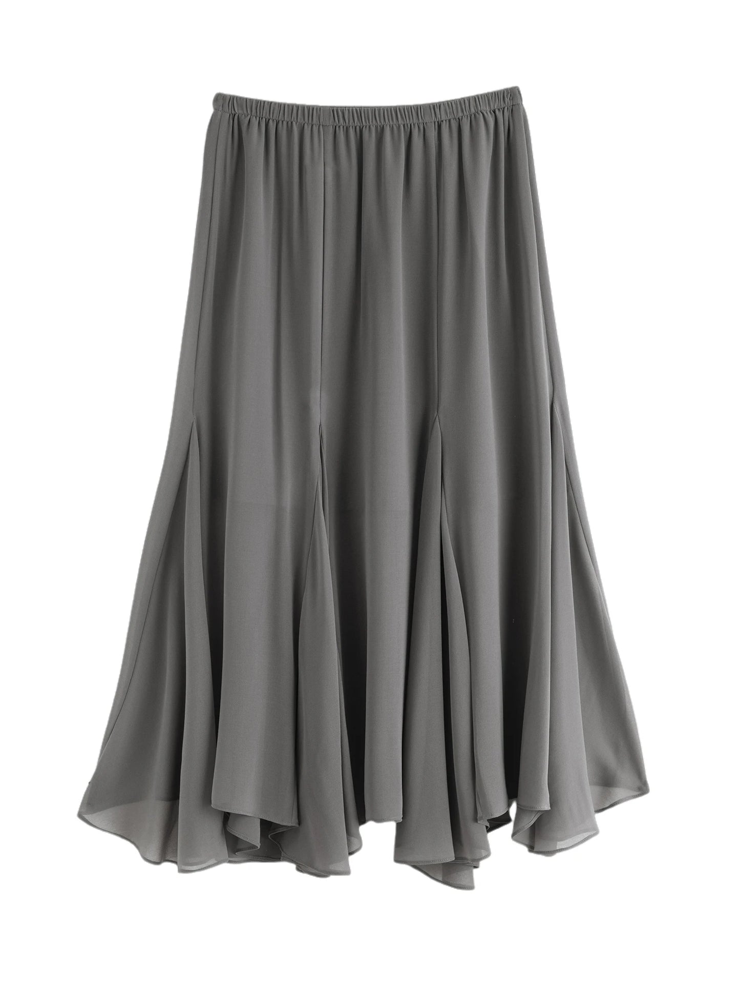Chocolate Draped Chiffon Maxi Skirt