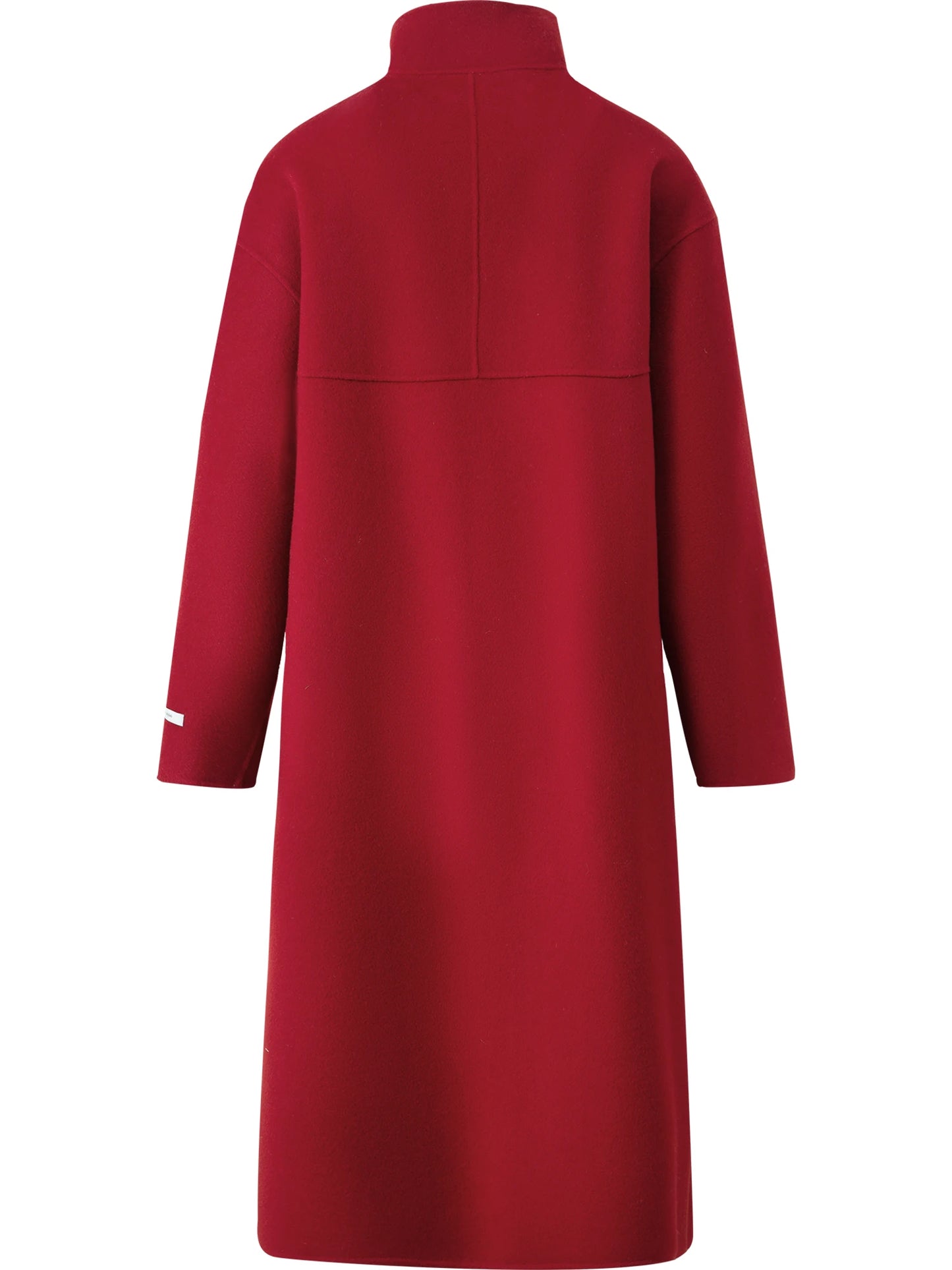 Red Single Breasted Wool Coat