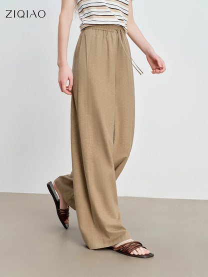Charcoal Elastic Drawstring Pants