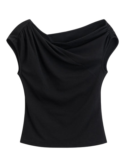 Ivory Draped Off Shoulder Top