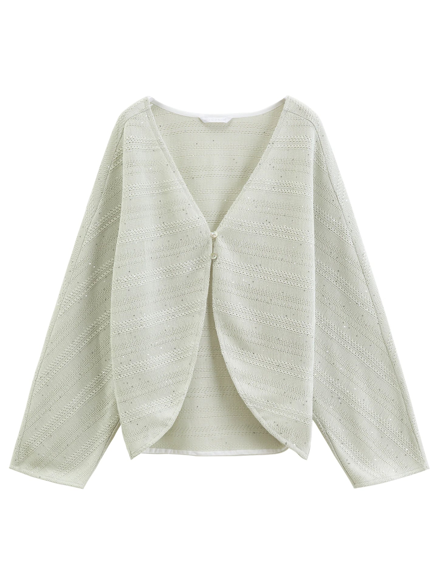 Ivory Open Front Knit Cardigan