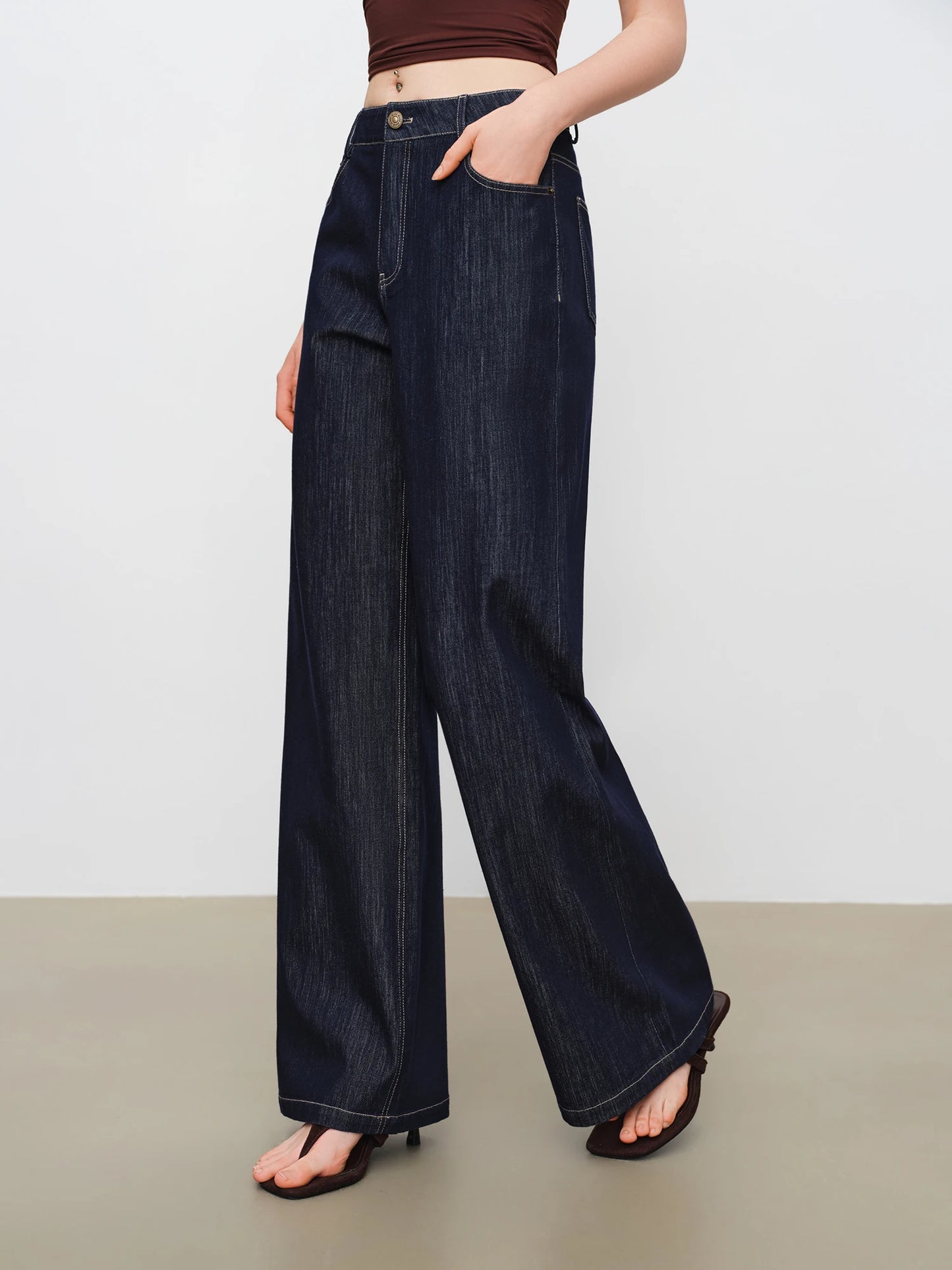 White Cropped Straight Pants