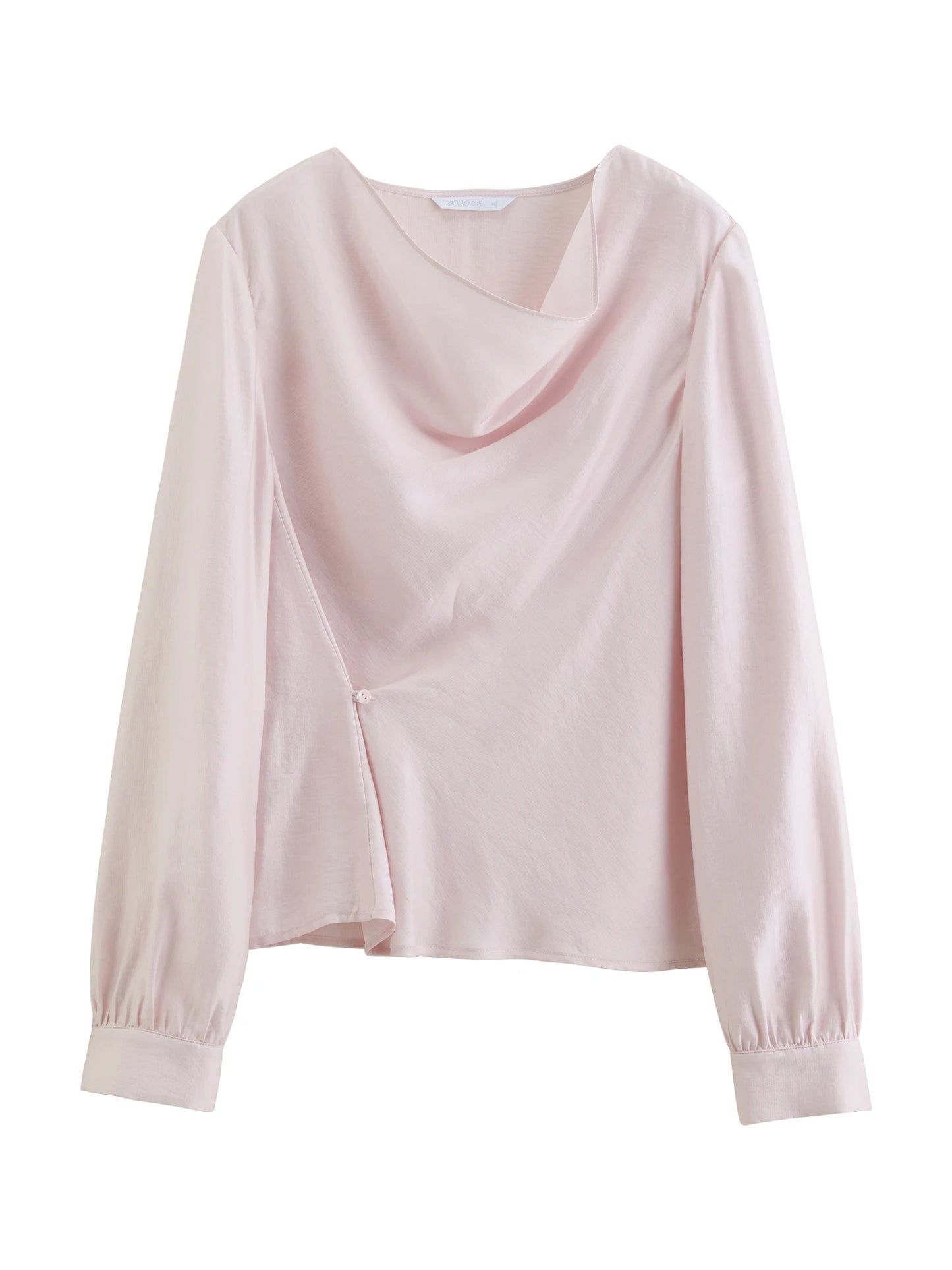 Blush Cowl Neck Long Sleeve Top