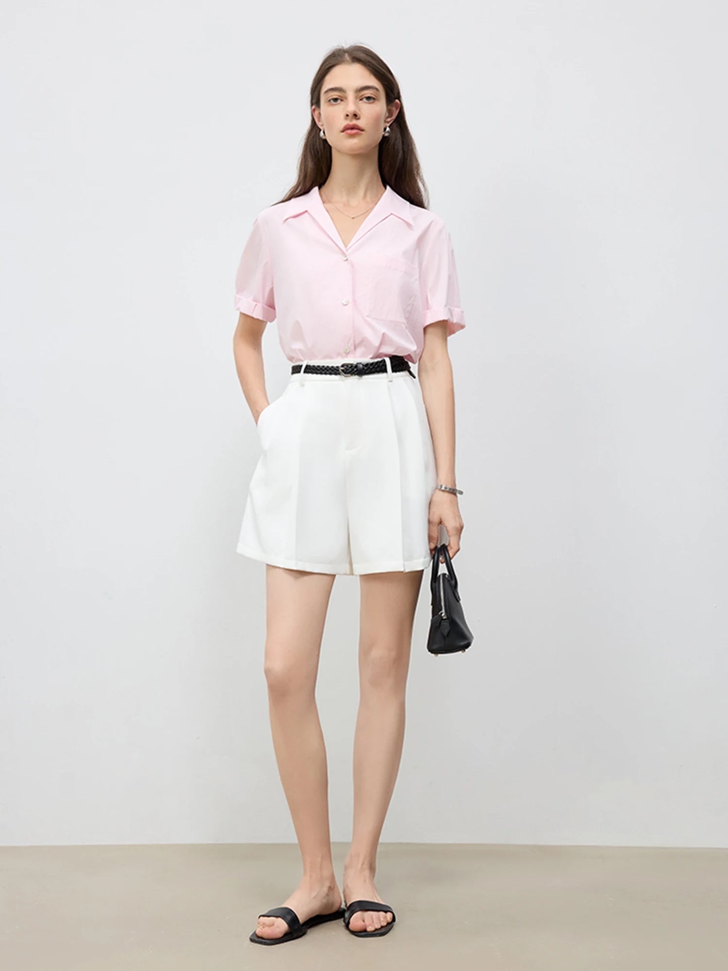 Pink Camp Collar Button Shirt