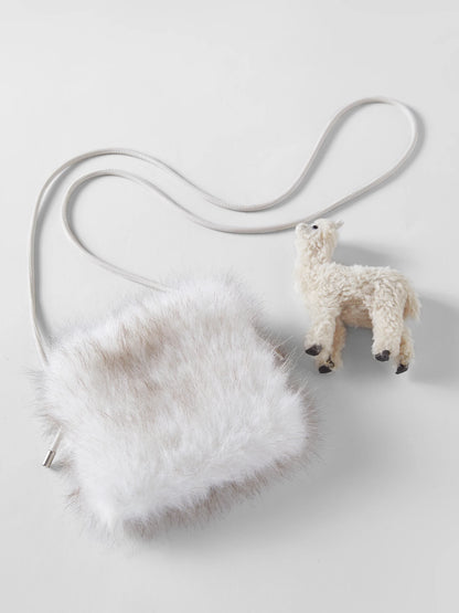 Plush Faux Fur Crossbody Pouch
