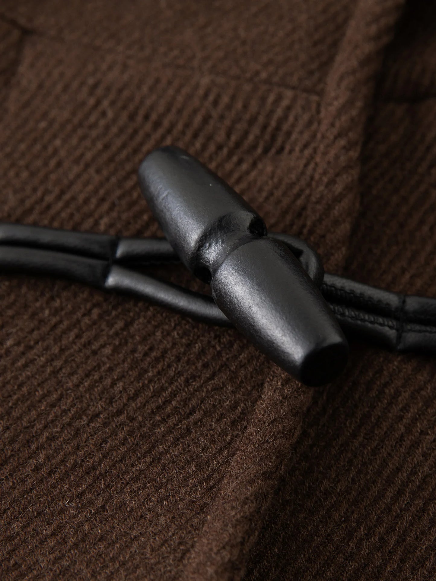 Brown Toggle Belted Coat